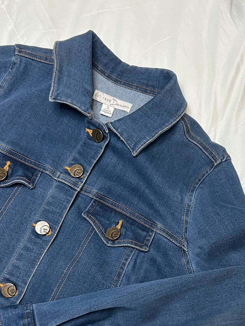 Casual Women's Blue Denim Jacket by 1. Isaac Denim